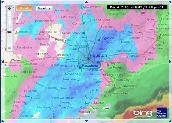 Houston Doppler with Lots of Snow