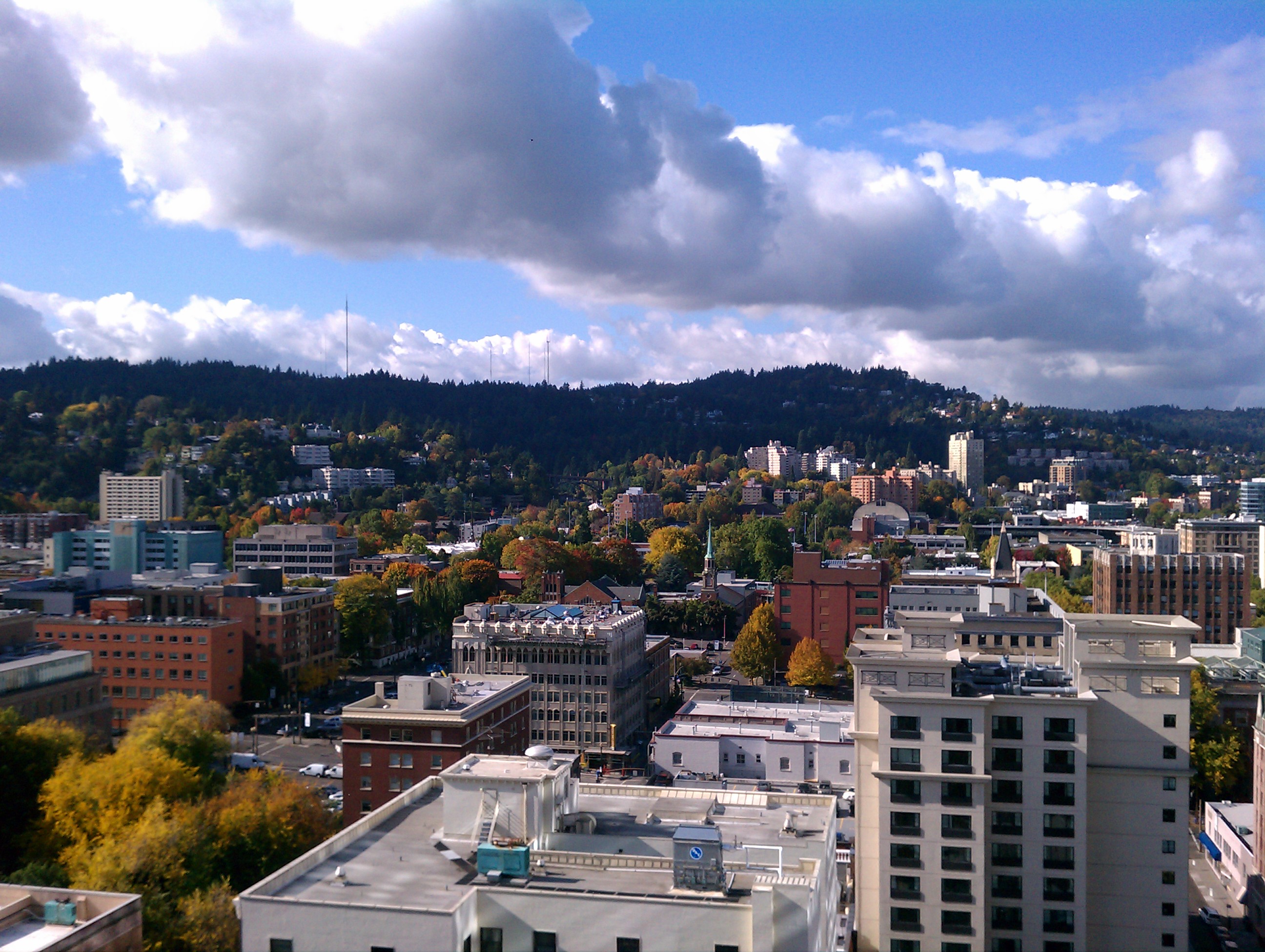 Portland from the top of the Hilton, where the Educators' Symposium was held.