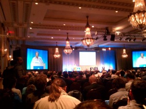 Moshe Vardi moderating a panel