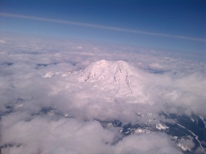 My friend, Mt. Rainier. From 38,000 ft.