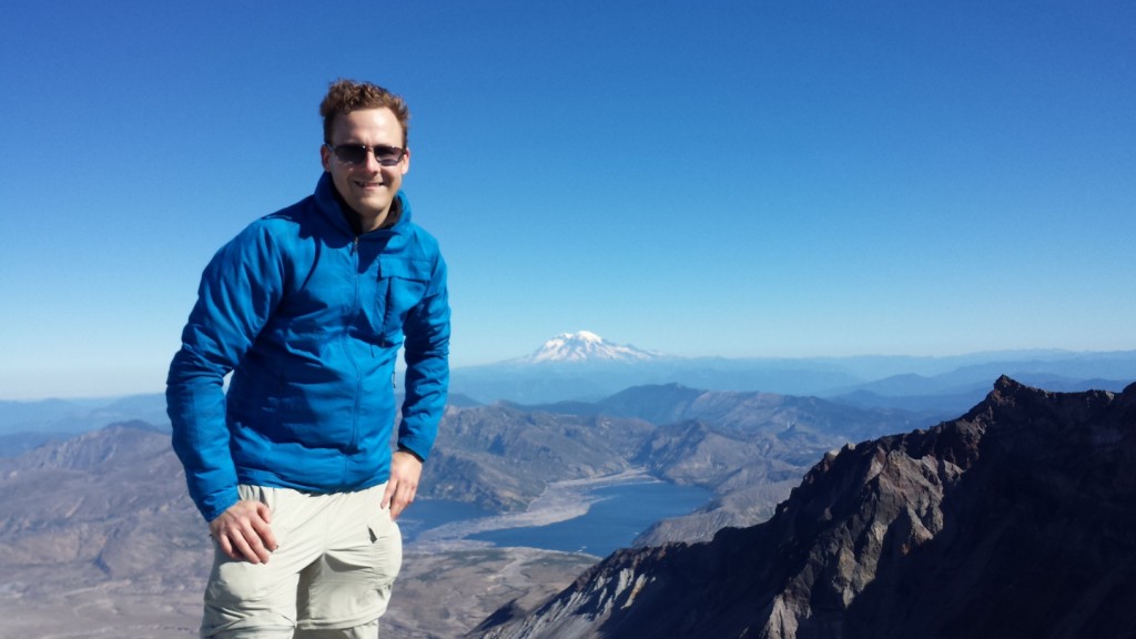 When I got to the top, only three other hikers were there. A father and son took my picture.