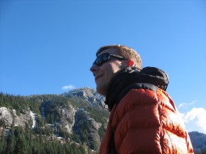 At Alpental with Smith Backdrop polarchromic sunglasses with rose-colored Ignitor lenses.