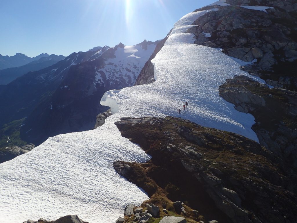 Following the ridge above Moraine Lake.