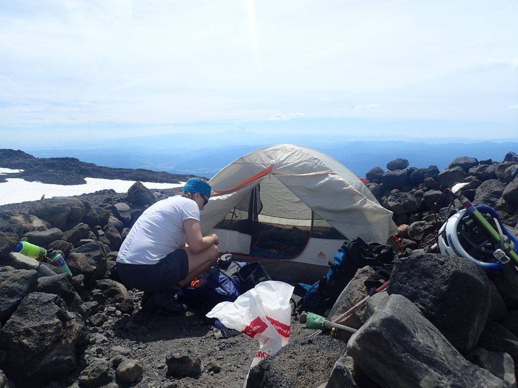 Camp at 9400 feet.