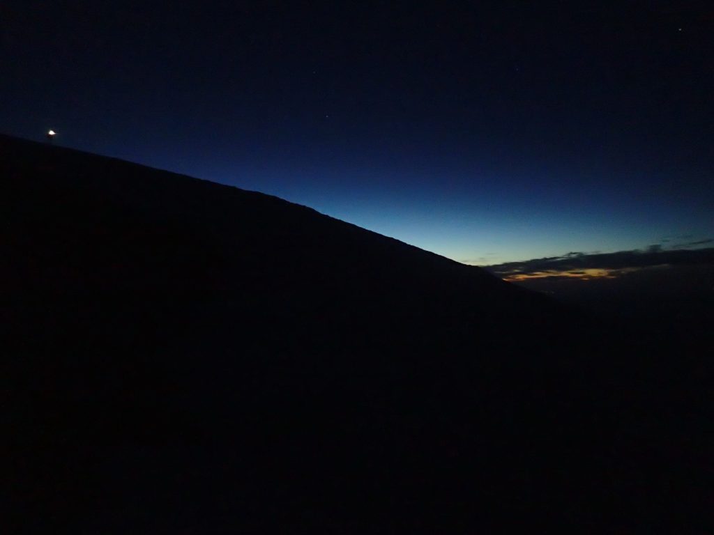 Just below Pikers Peak at first light.