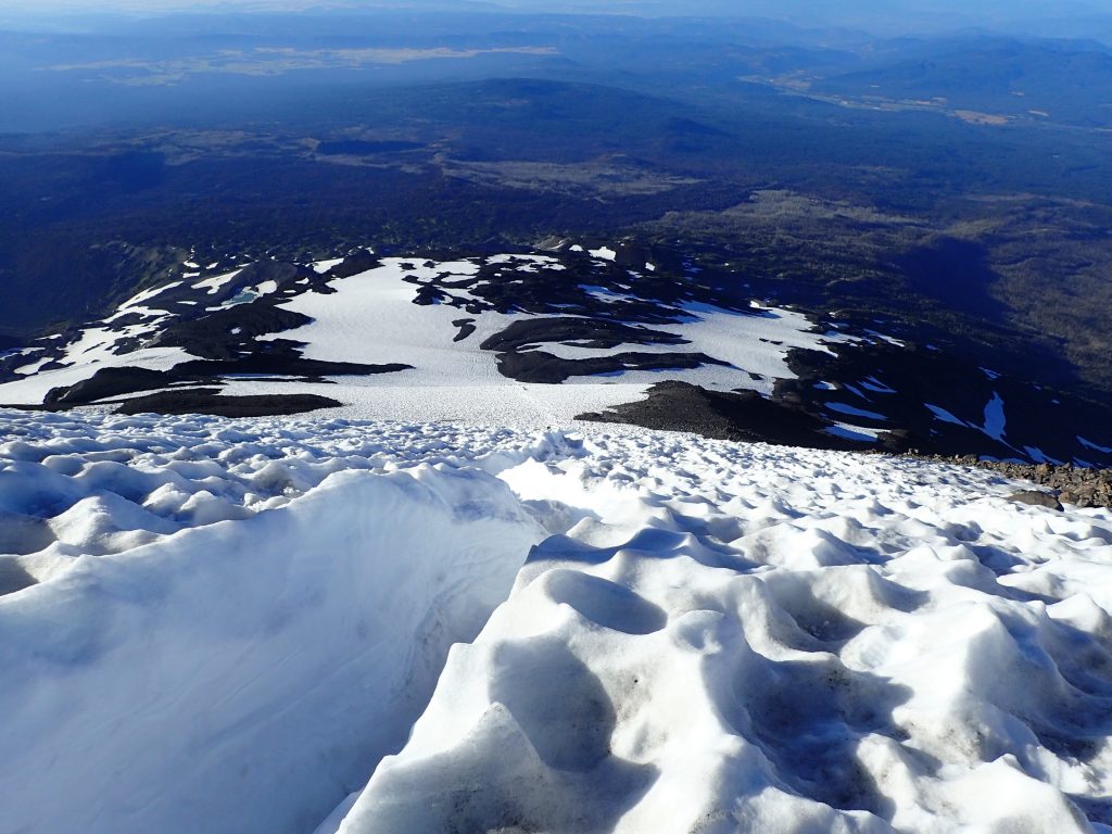 Snow field down to camp.