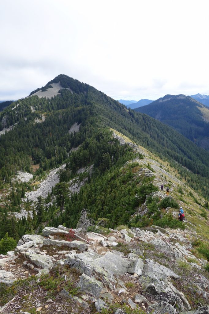 Running the ridge to Mount Defiance.