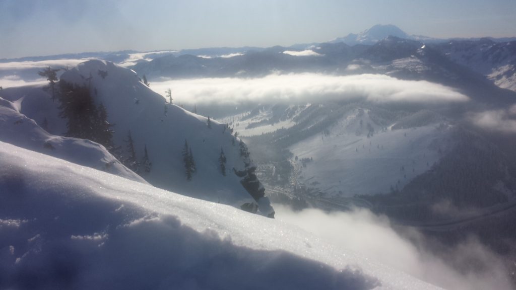 Mount Rainier from Guye Peak.