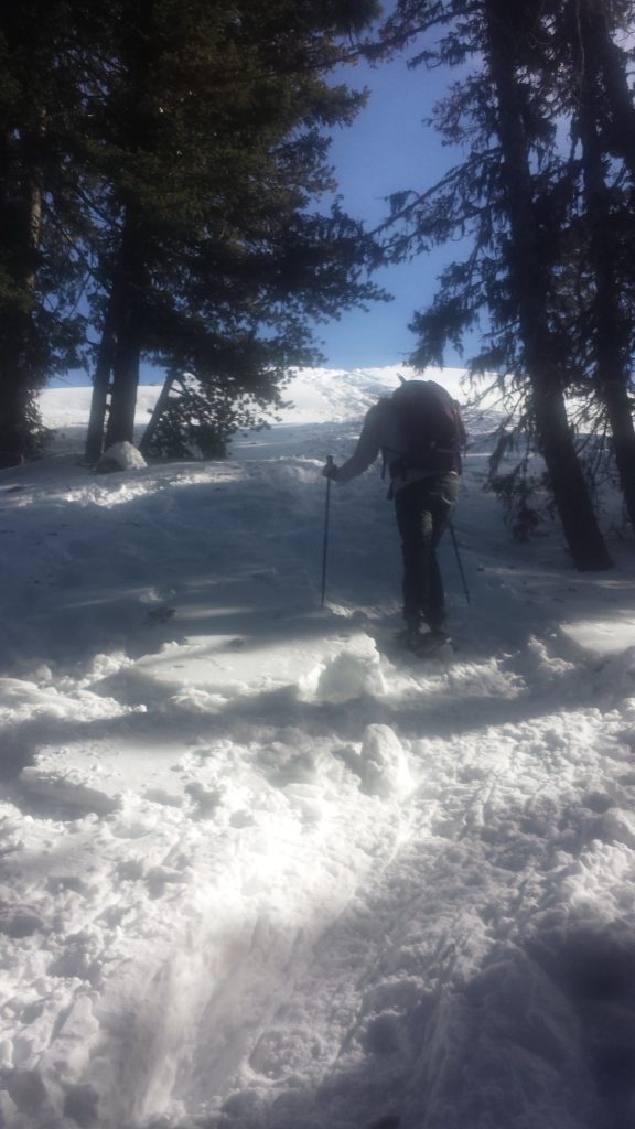 Jenny on the last push before the summit.