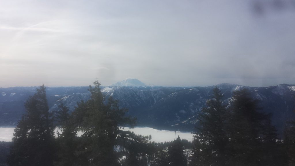 Looking towards Mt. Rainier. My phone's camera couldn't capture it, but I don't think I've ever seen Little Tahoma this clear from that far away.