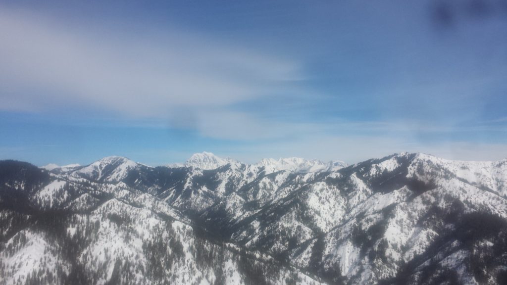 Looking north towards Mount Stuart, Sherpa Peak, Colchuck Peak, Dragontail Peak, and Little Annapurna.