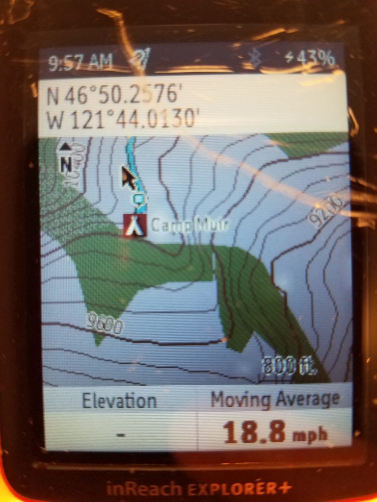 Topographic map on InReach Explorer+