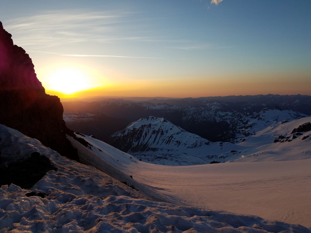 Sunrise at Camp Schurman, Mount Rainier.