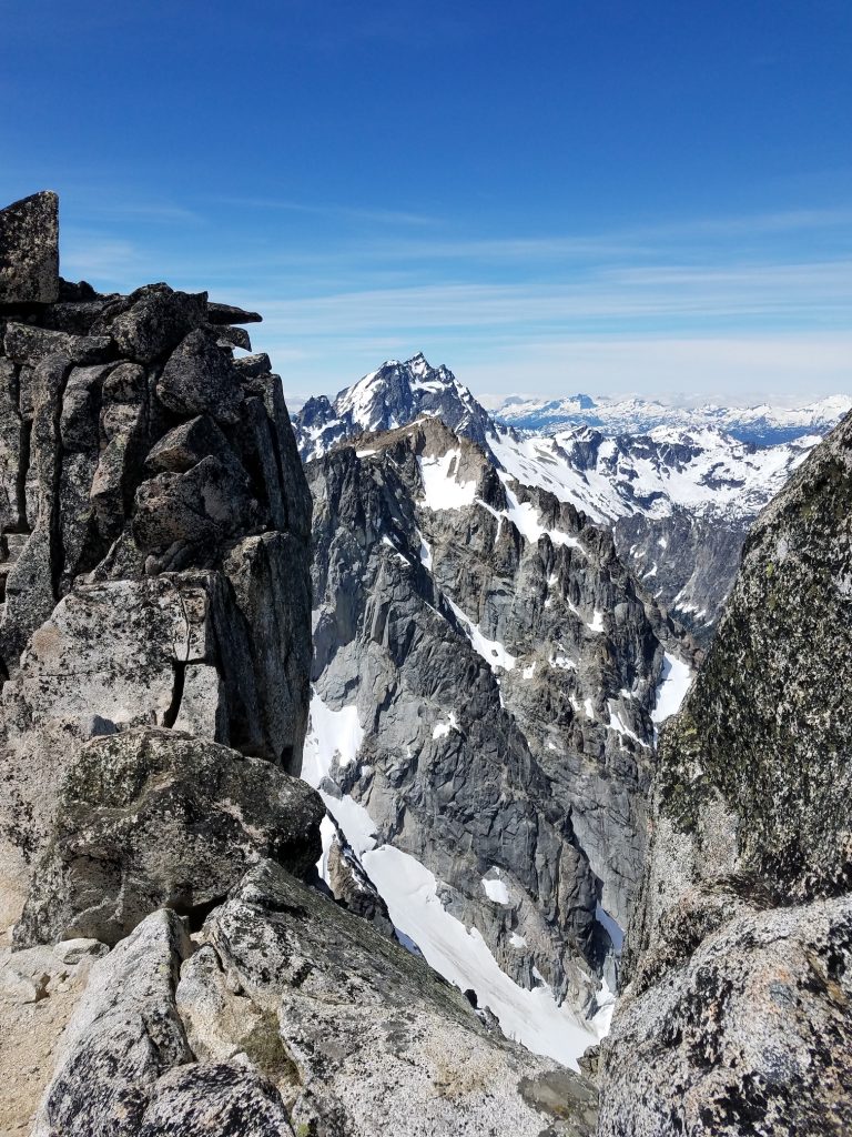 The sharp cliffs on the east side of Dragontail.