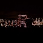 Centennial Spectacle: Vines projected onto Lovett Hall.