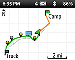 Navigation on DeLorme InReach Explorer -- no topographic maps?